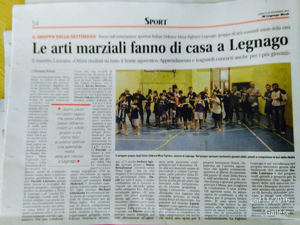 Le arti marziali fanno di casa a Legnago — stampa locale